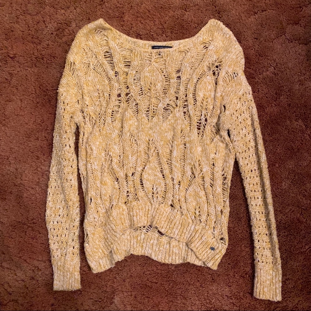 See-through pullover sweater